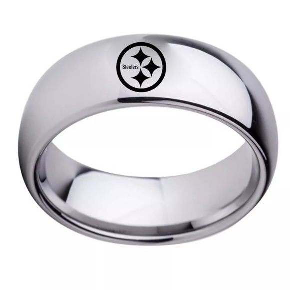 Silver Pittsburgh Steelers Arc Ring - Picture 1 of 4